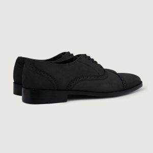 Men’s Black Oxford Shoes Genuine Leather Brogues Formal